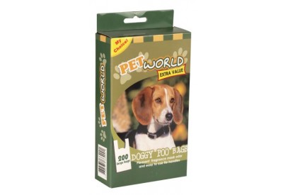 Pet World Extra Value Doggy Poo Bags (200 large bags)